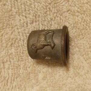 Vintage R.R Pewter Aries Thimble
